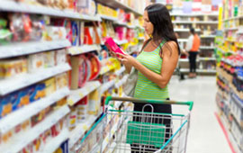 Supermarkt-Regale-Verpackung-Zucker