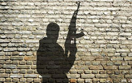 Wand-Schatten-Soldat-Salafist