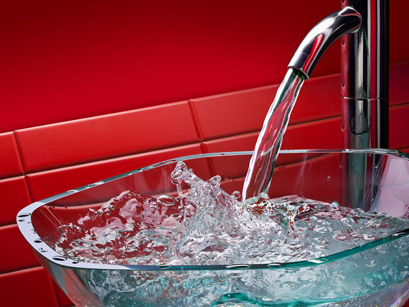 Wasserhahn-Glaswaschbecken