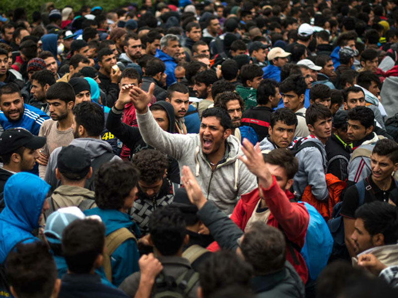 Flüchtlinge Aufstand im Camp